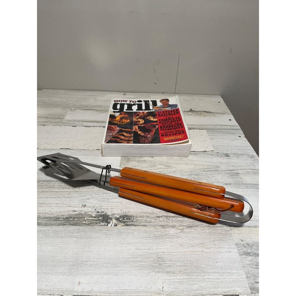 How to Grill cookbook and utensils